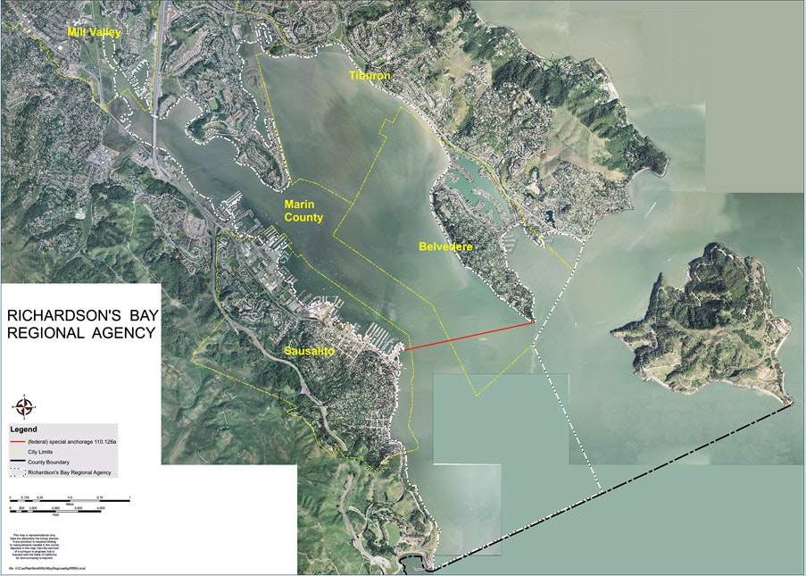 Map of Richardson Bay
