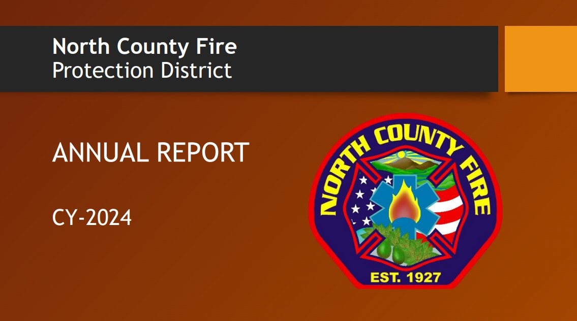 North County Fire Protection District Annual Report CY-2024 cover with logo and establishment year 1927.