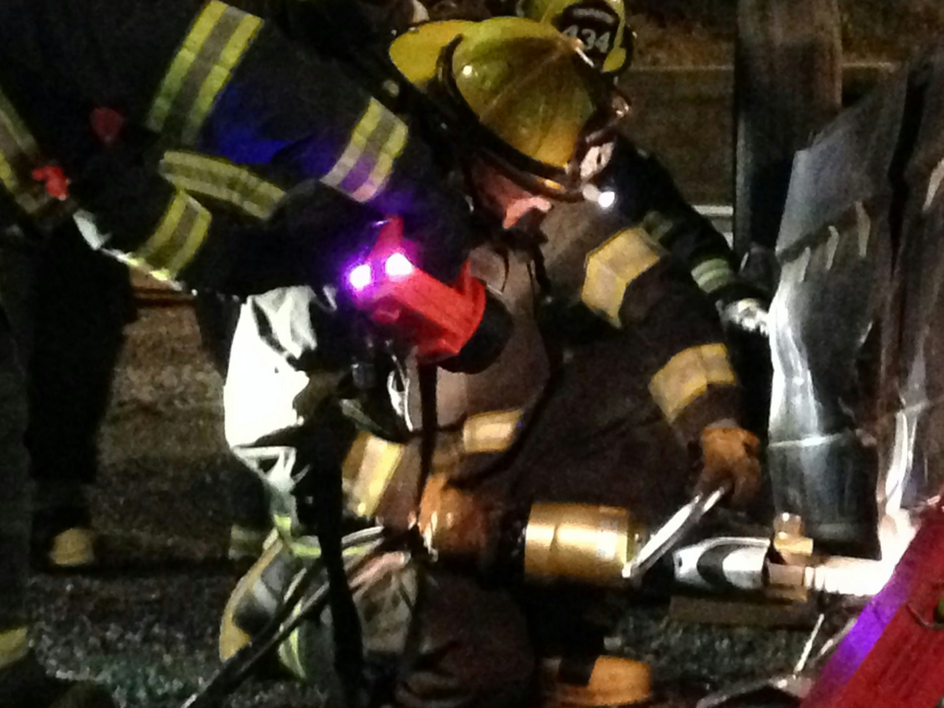 firefighter in safety gear