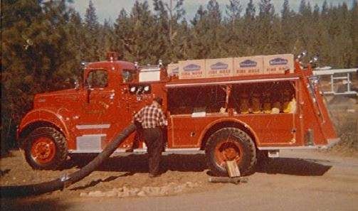 May contain: transportation, vehicle, truck, person, and fire truck