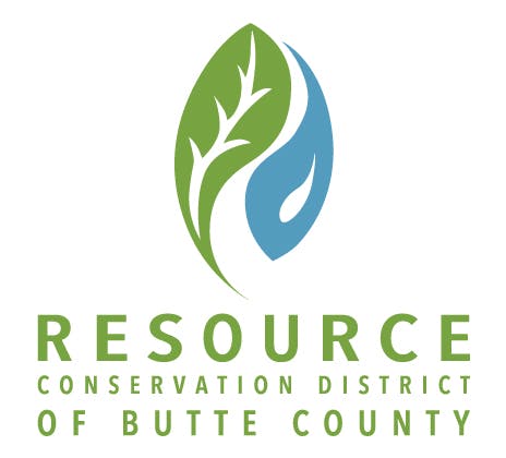 Logo of Resource Conservation District of Butte County with a leaf and water drop design.