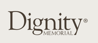 The image shows the logo for "Dignity Memorial."