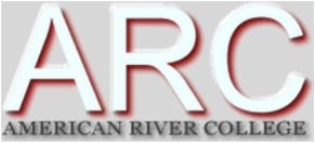 Logo of "American River College" with the acronym "ARC" in large red letters above the full name.
