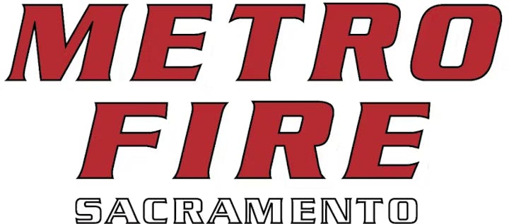 Logo with text: "METRO FIRE SACRAMENTO."
