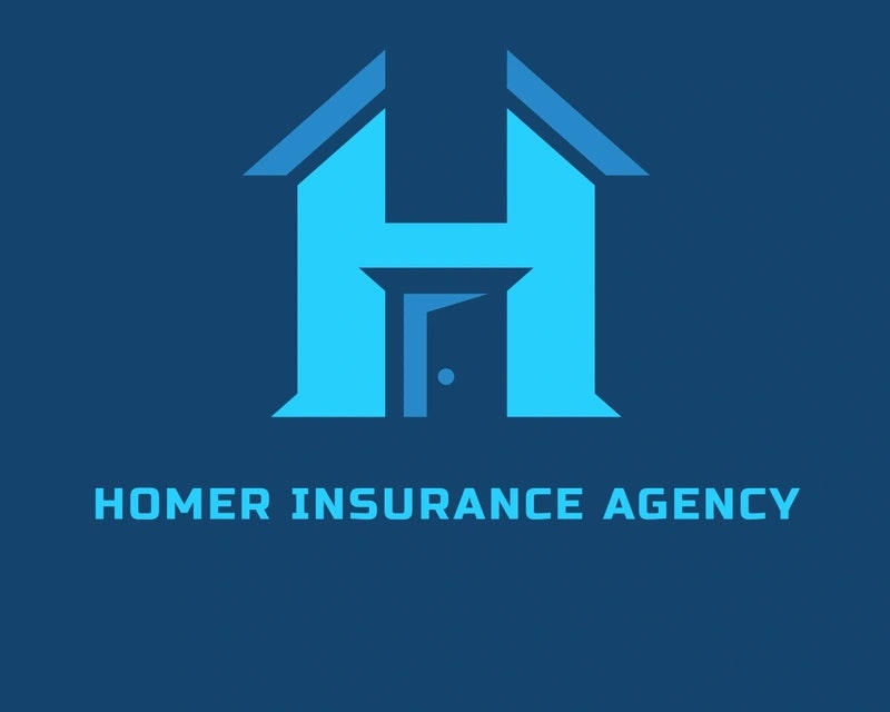 Logo of Homer Insurance Agency featuring a stylized house-shaped 'H'.