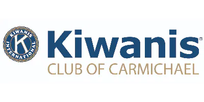 The image features the logo of the Kiwanis Club of Carmichael, part of Kiwanis International.