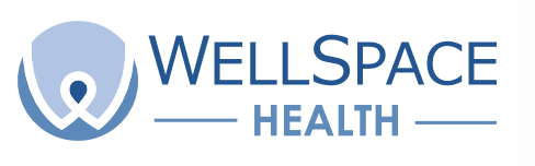 WellSpace Health logo with a blue and white emblem and stylized text.