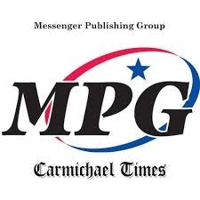 Logo of Messenger Publishing Group with "MPG" text, a star, and "Carmichael Times."