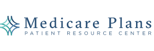 Logo with text: "Medicare Plans Patient Resource Center" and a graphic design on the left.