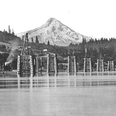 Original Bridge being built in 1923