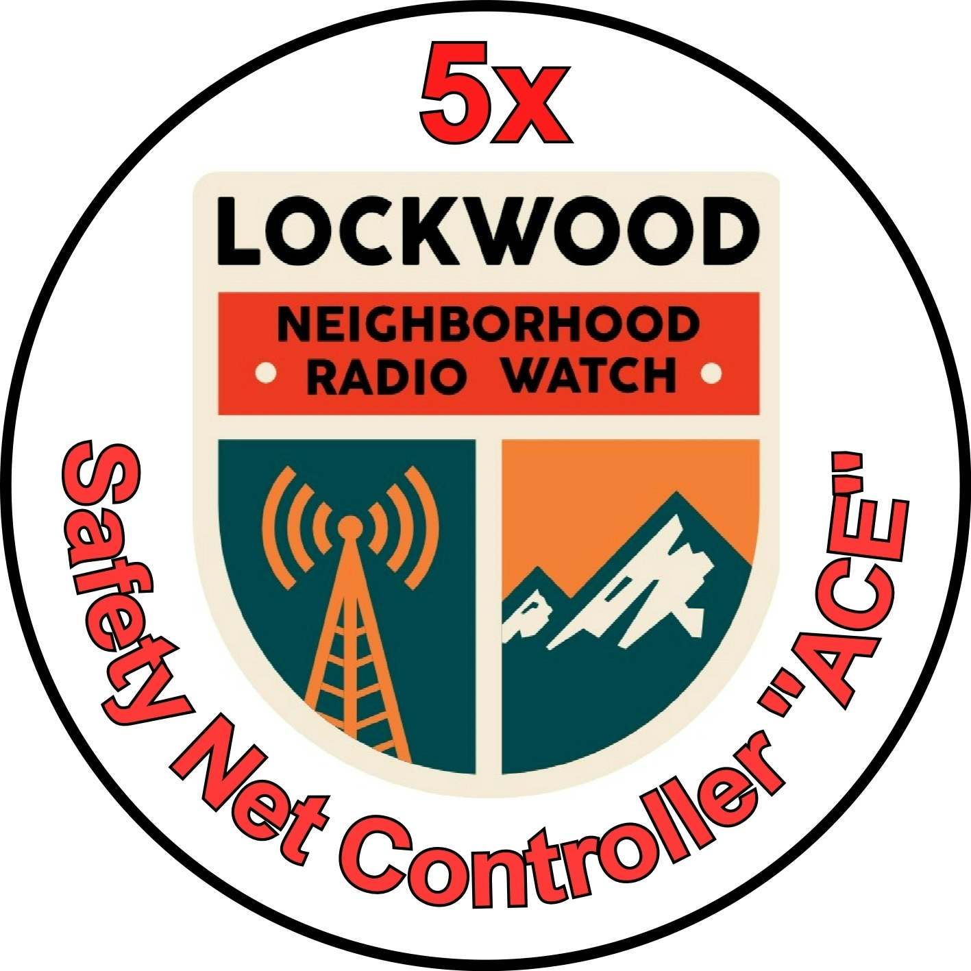 Lockwood Neighborhood Radio Watch Safety Net Controller Ace with logo