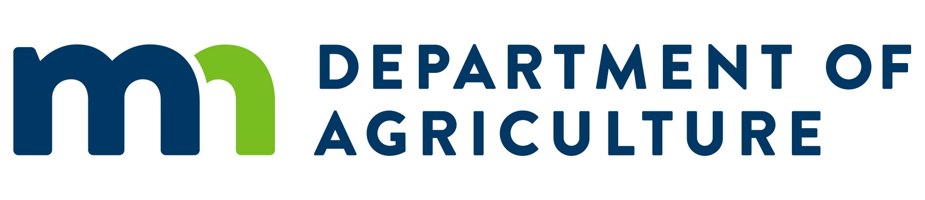 A logo reading "Department of Agriculture" with a stylized "mn" design.