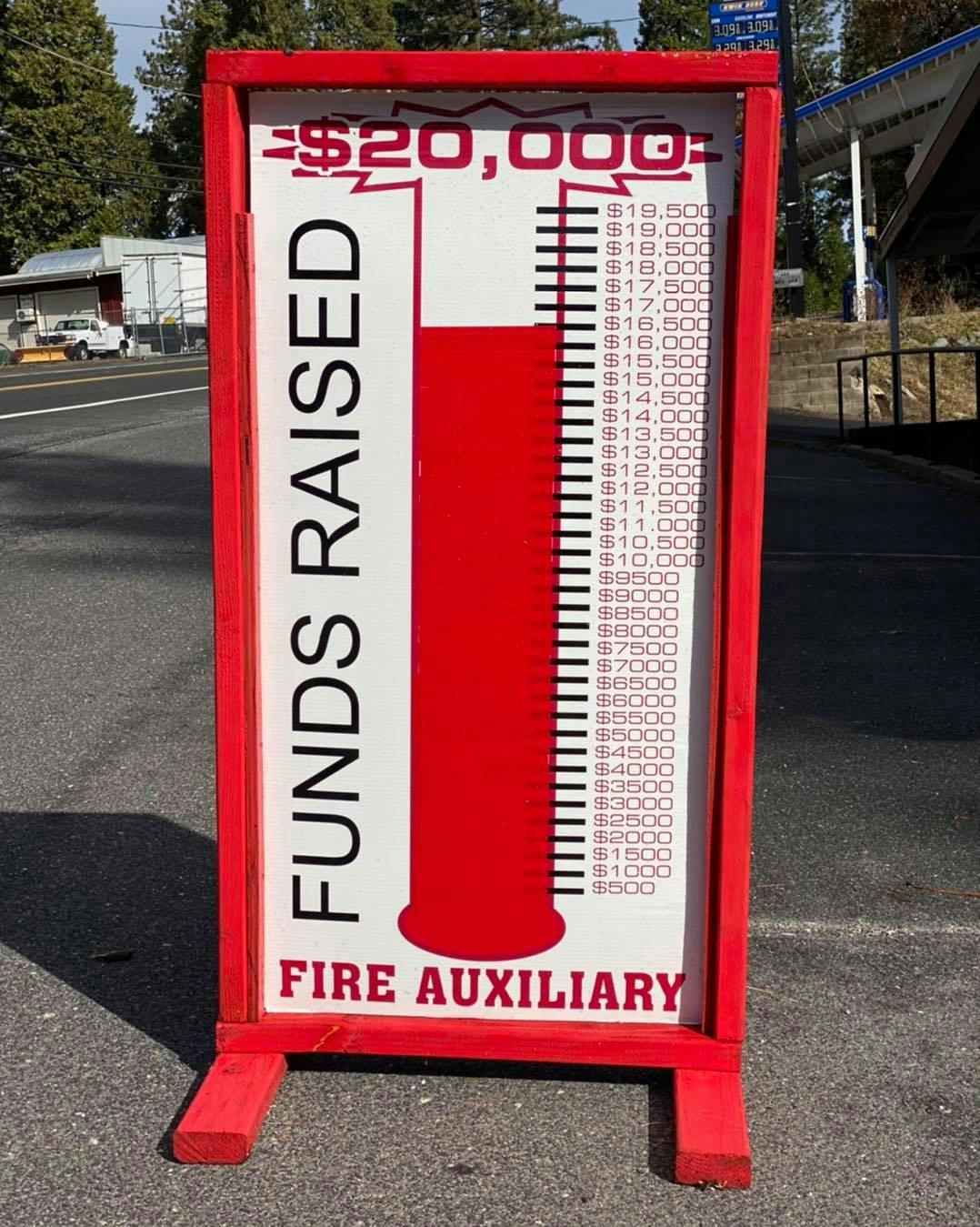 Funds raised sign