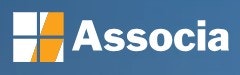 Logo with a geometric design and the word "Associa" on a blue background.