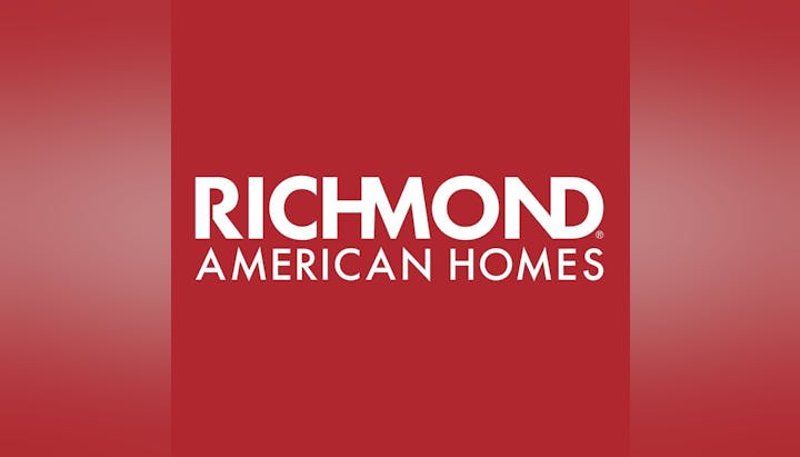 Richmond American Homes logo on a red background.