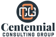 Logo with intertwined letters "CCG" above the text "Centennial Consulting Group."