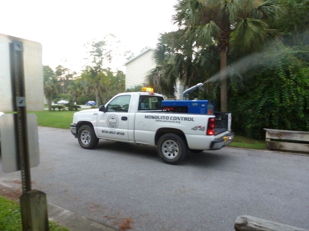 mosquito truck spraying