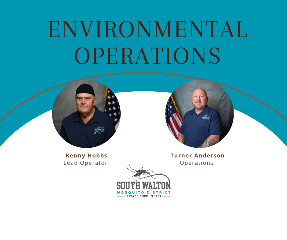 Image displays a graphic with text "Environmental Operations" & photos of two men with their names & titles, representing an organization.