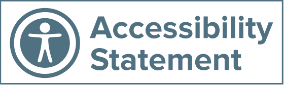 The image shows an "Accessibility Statement" with an icon representing inclusivity and accessibility.