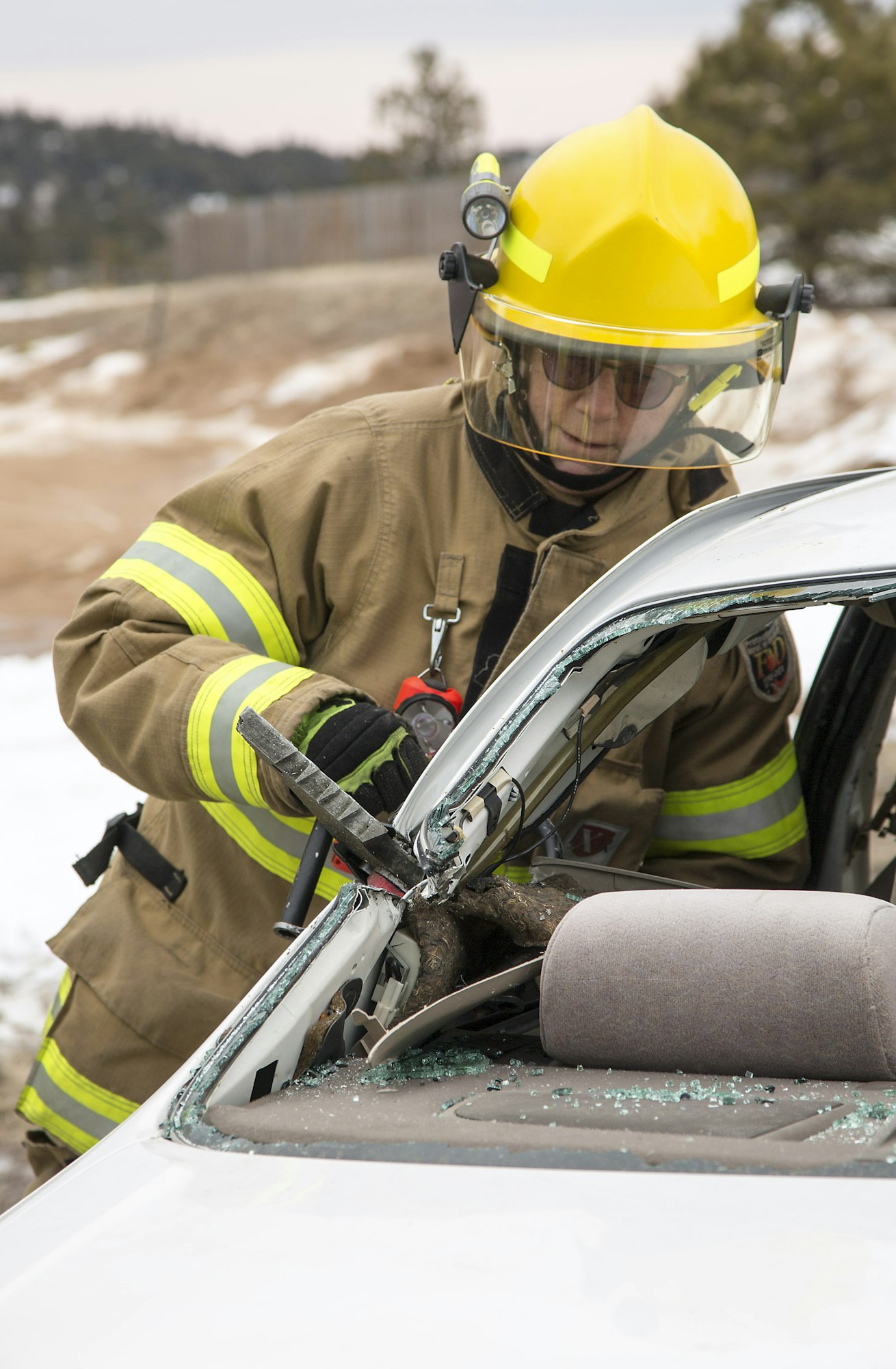 May contain: helmet, clothing, apparel, person, human, and fireman