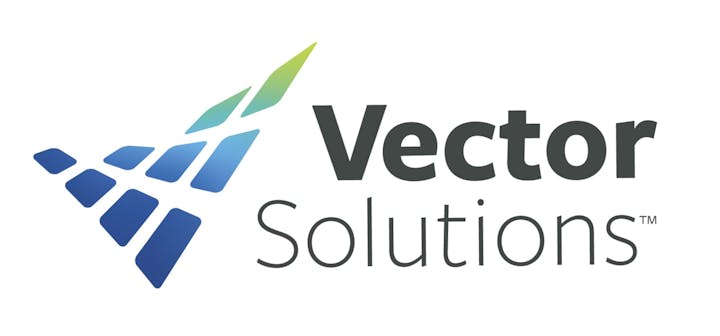Logo with geometric shapes and the text "Vector Solutions™".