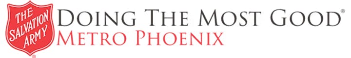 The image features The Salvation Army logo and the text "Doing The Most Good, Metro Phoenix."