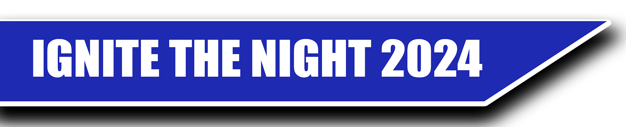 Blue banner with white text "IGNITE THE NIGHT 2024" on it.