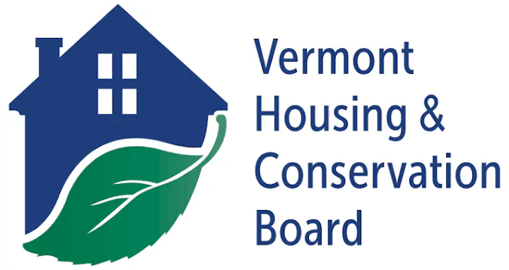The image features the logo of the Vermont Housing & Conservation Board, incorporating a house and a green leaf design.