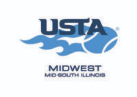 The image features the USTA logo with "Midwest" and "Mid-South Illinois" text, representing tennis in that region.