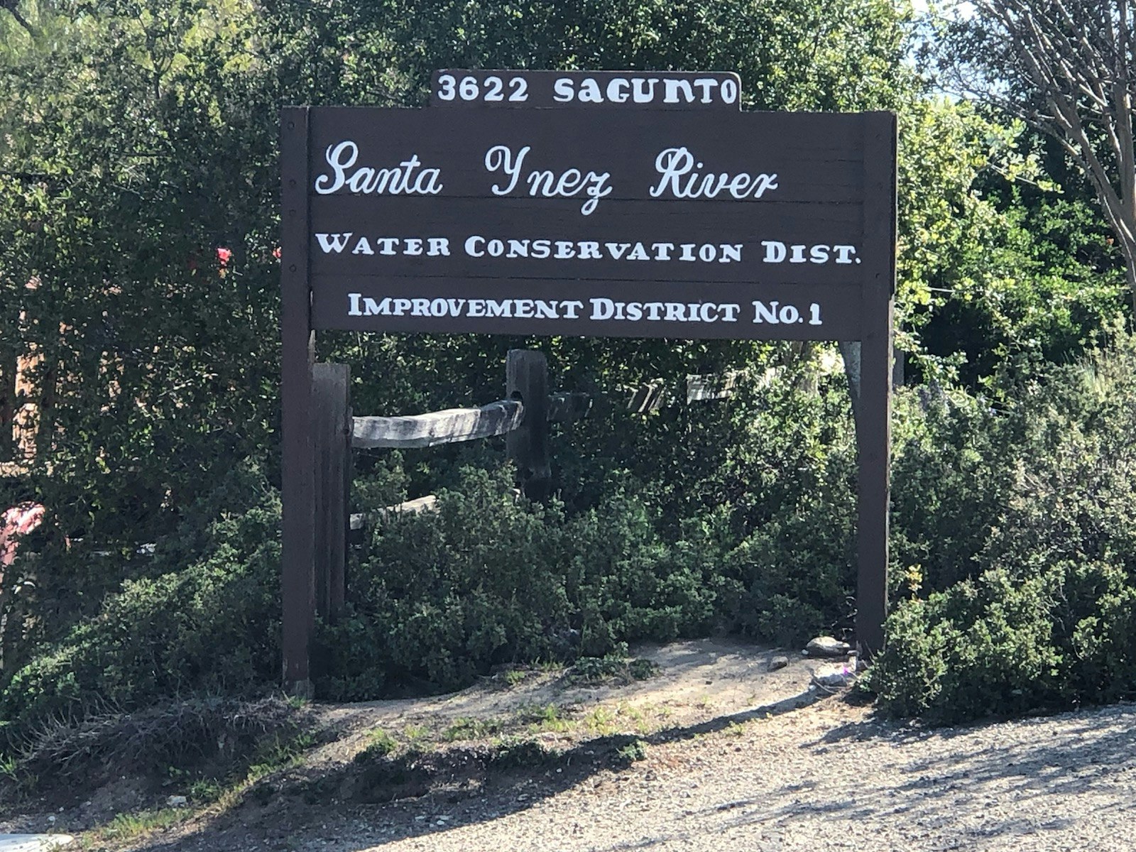 Santa Ynez River Water Conservation District, Improvement District No.1 Sign