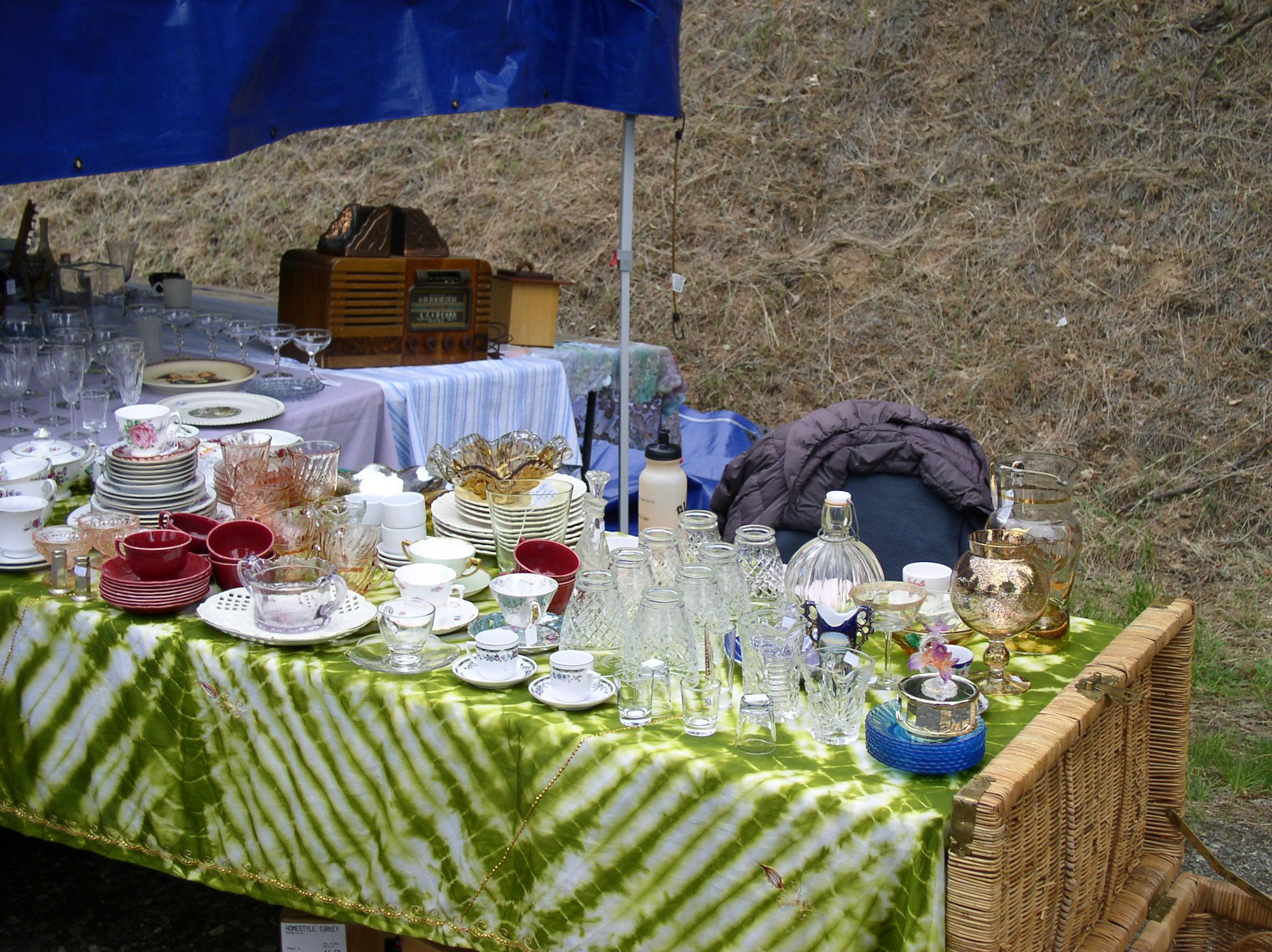 May contain: tablecloth, meal, food, vacation, linen, and home decor