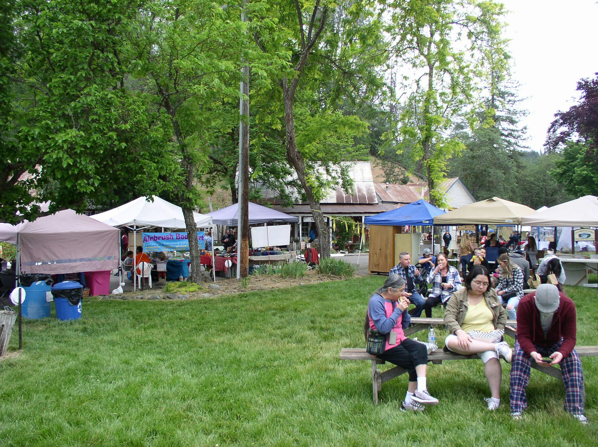 May contain: person, human, meal, food, grass, and plant