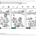 Comic strip with a kids' skiing adventure; one friend faces challenges while the other successfully skis down.
