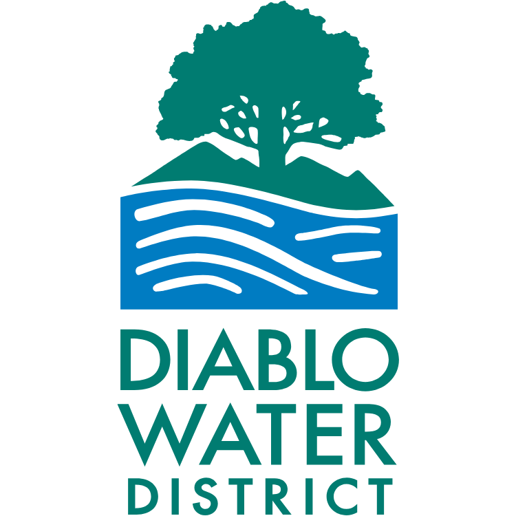 Logo with a tree, mountains, and water waves, labeled "Diablo Water District."