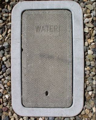 May contain: water meter