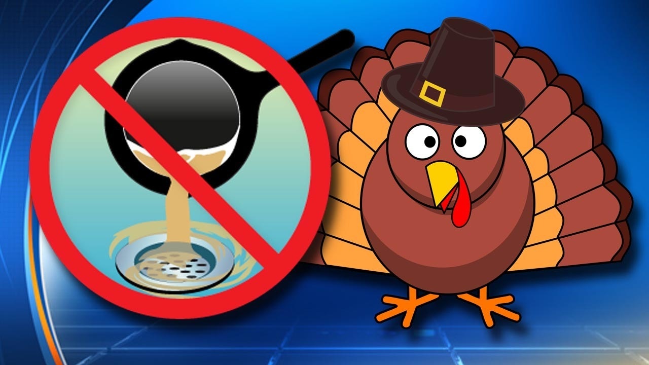 Thanksgiving no fat down the drain
