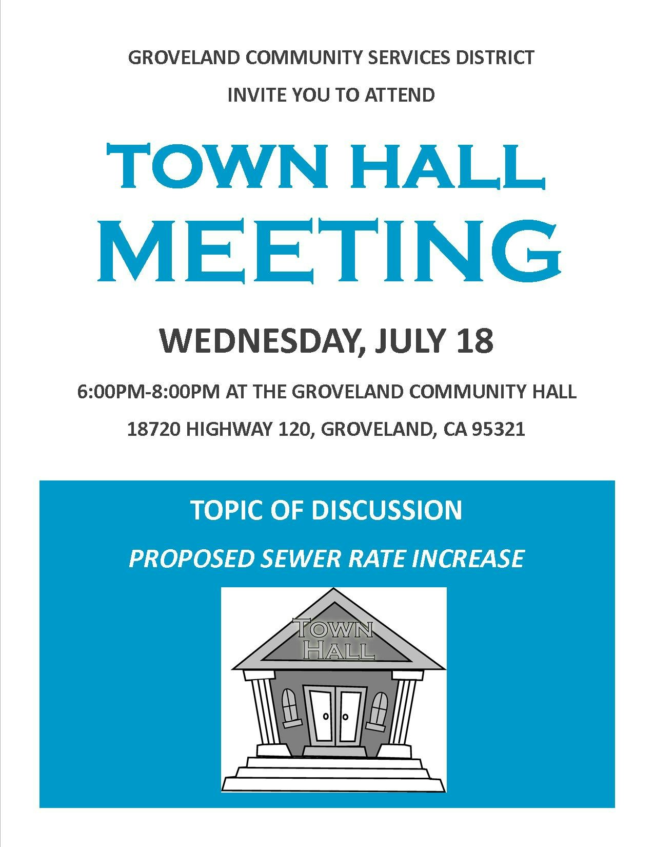 Town Hall Meeting Groveland Community Services District