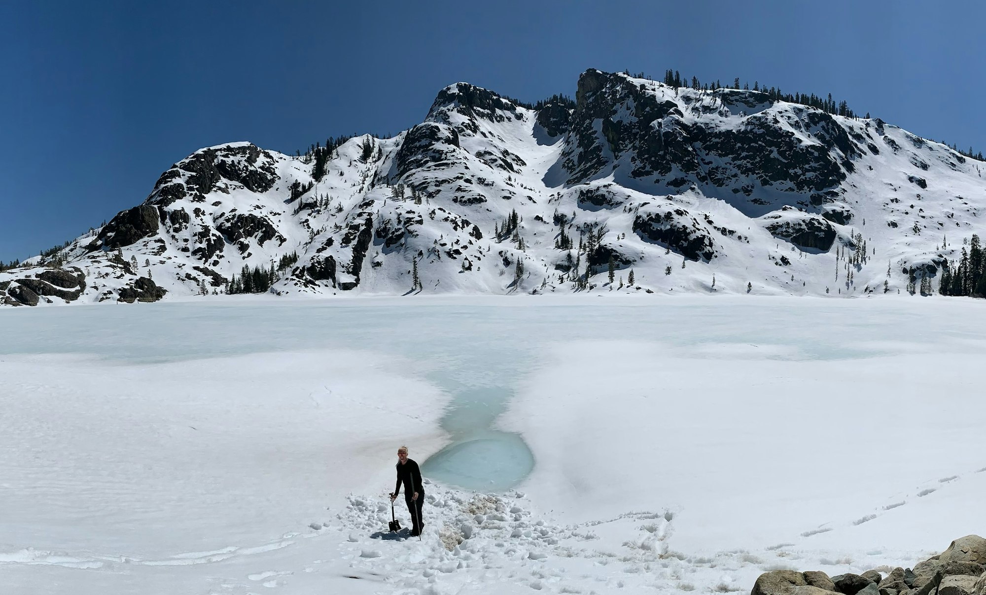 May contain: mountain, nature, outdoors, ice, person, human, glacier, and snow