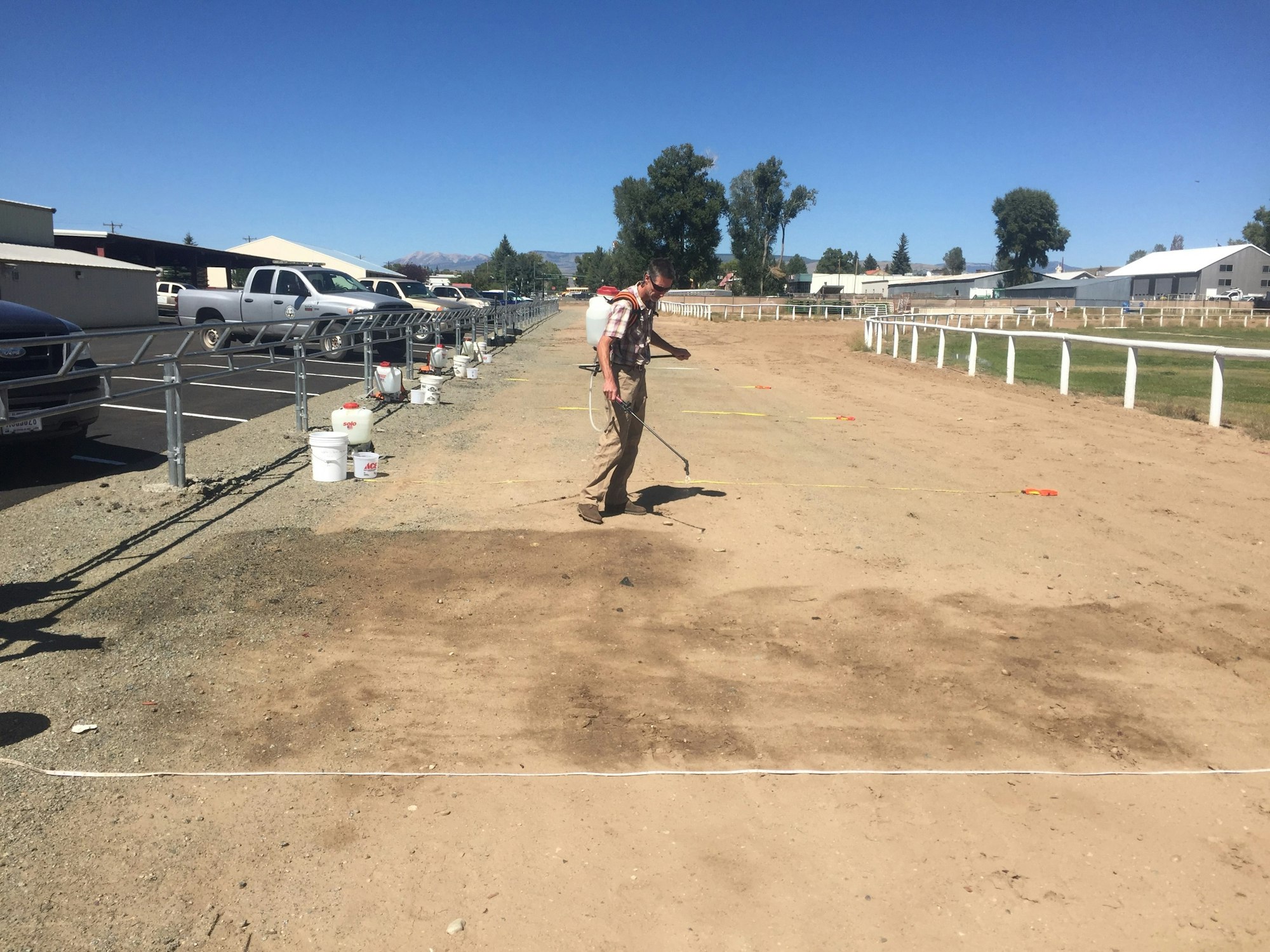 2019 Cheatgrass Treatment Workshop equipment calibration exercise