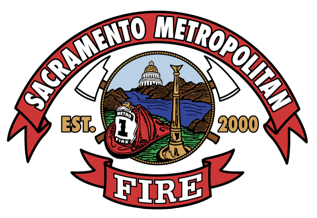 May contain: Sacramento Metropolitan Fire District Logo