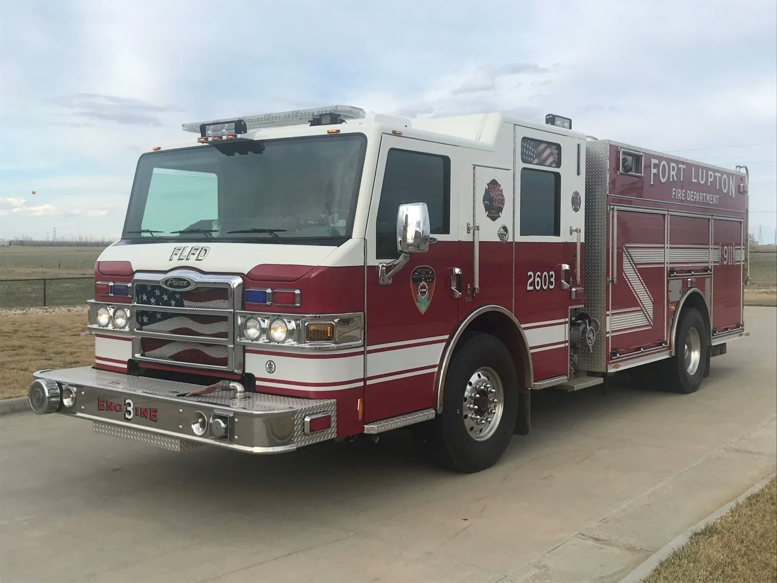 Red fire engine from Fort Lupton Fire Department.