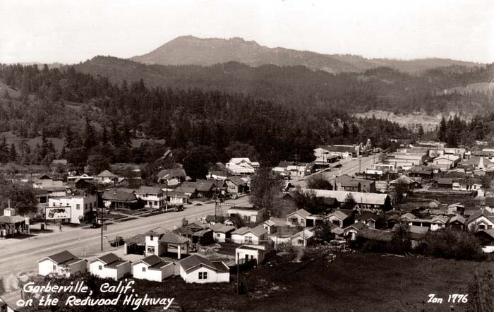 photo Garberville CA. on the Redwood Highway, January 1976