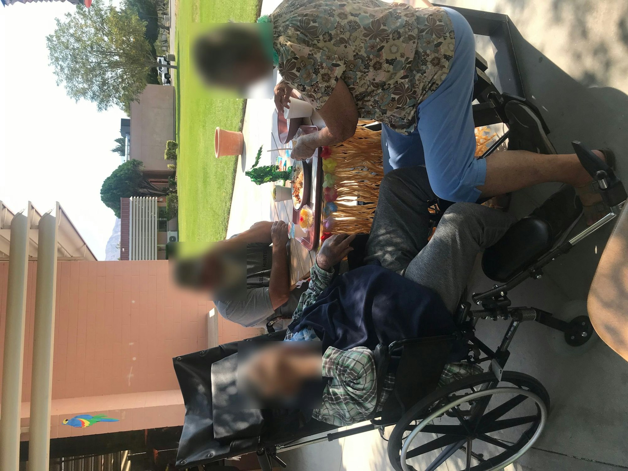 May contain: furniture, chair, person, human, sitting, wheel, and machine