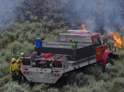 May contain: truck, vehicle, transportation, and fire truck