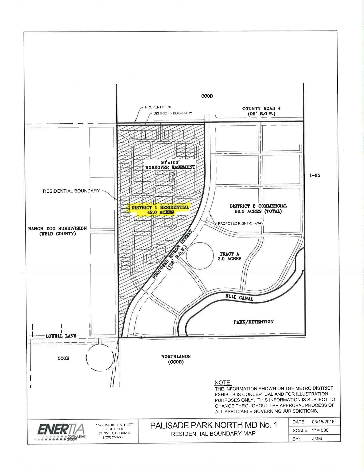 Map of the District, which is generally located southwest of the intersection of I-25 and County Road 4 in the City and County of Broomfield, Colorado