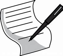 A piece of lined paper with a black pen writing on it.