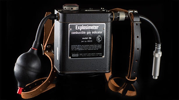 An Explosimeter, model 2A, is a combustible gas detector used for safety in hazardous environments.
