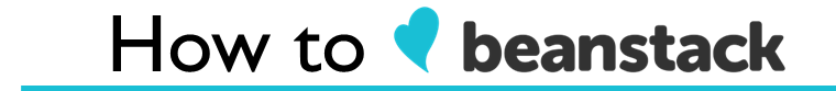 "How to beanstack" with a blue heart icon.