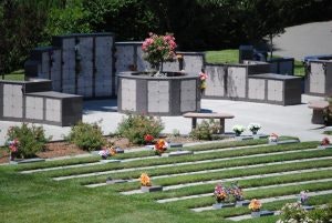 photo of above ground cremation area, niche 3 as well as in ground cremation area, 31C