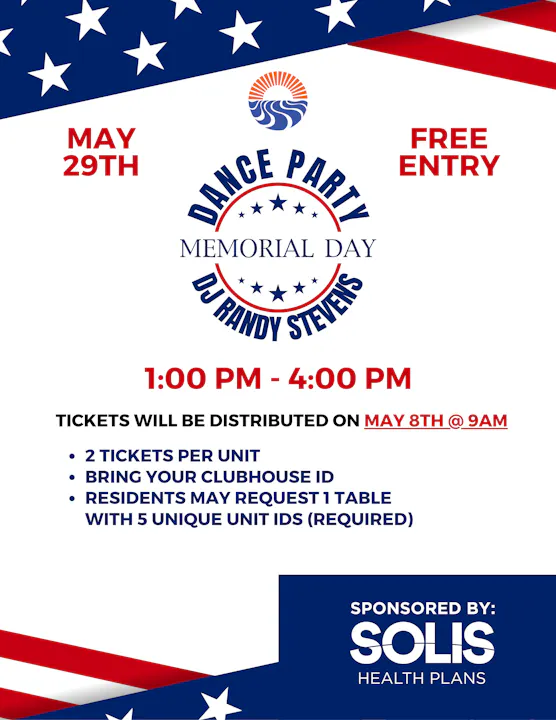 MEMORIAL DAY PARTY EVENT FLYER ON MAY 29TH